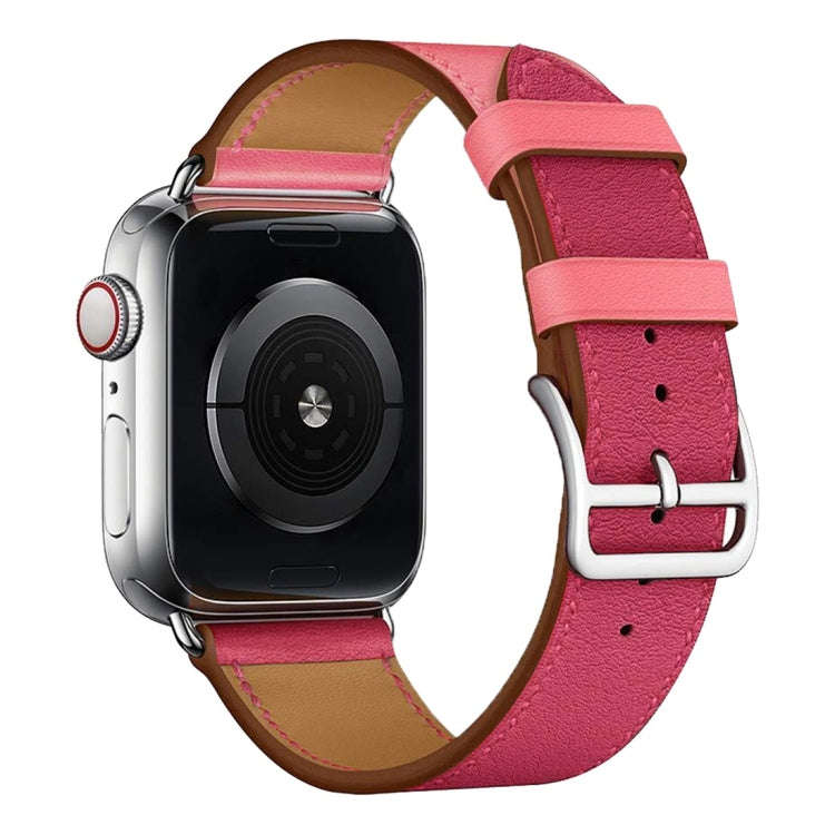 Two Color Single Loop Leather Wrist Strap Watch Band for Apple Watch Series 3 & 2 & 1 38mm, Color...