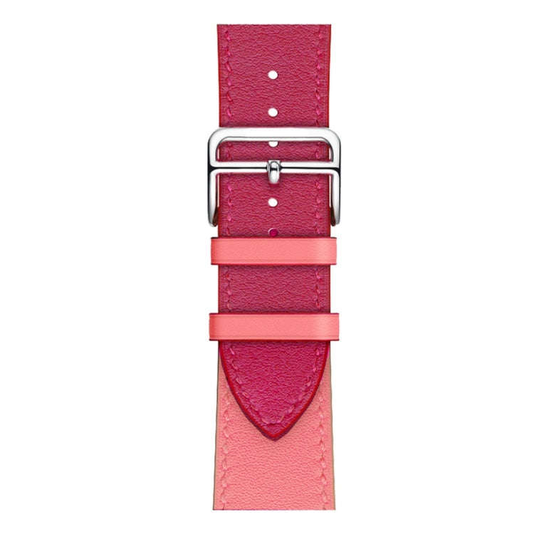 Two Color Single Loop Leather Wrist Strap Watch Band for Apple Watch Series 3 & 2 & 1 42mm, Color...