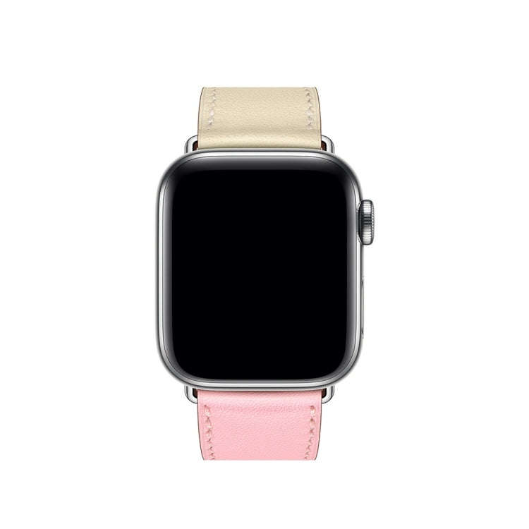Two Color Single Loop Leather Wrist Strap Watch Band for Apple Watch Series 3 & 2 & 1 42mm, Color...