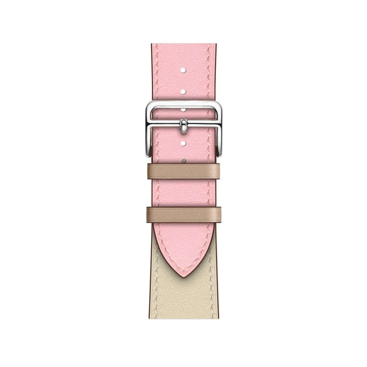 Two Color Single Loop Leather Wrist Strap Watch Band for Apple Watch Series 3 & 2 & 1 42mm, Color...