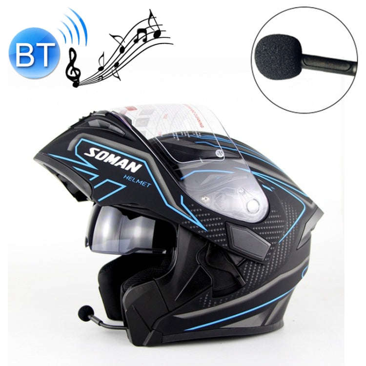 Soman 955 Skyeye Motorcycle Full / Open Face Bluetooth Helmet Headset Full Face, Supports Answer ...