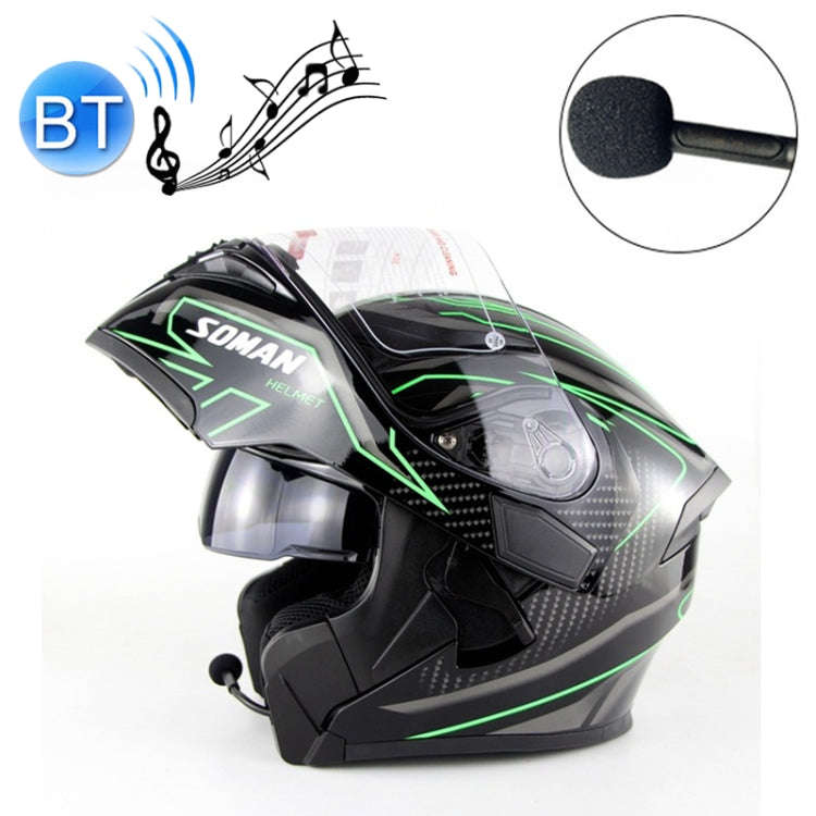 Soman 955 Skyeye Motorcycle Full / Open Face Bluetooth Helmet Headset Full Face, Supports Answer ...