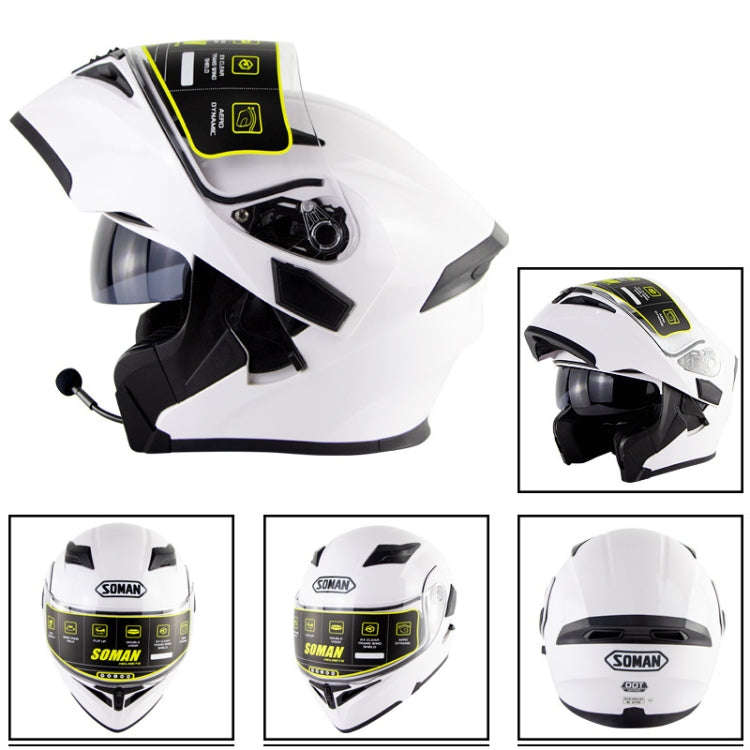 Soman 955 Skyeye Motorcycle Full / Open Face Bluetooth Helmet Headset Full Face, Supports Answer ...