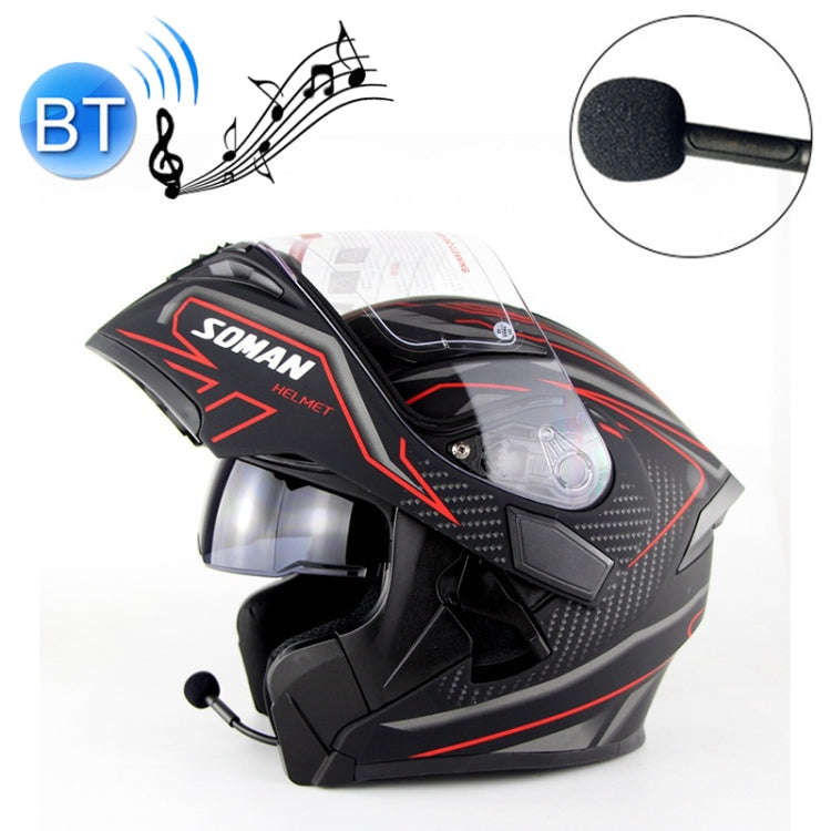 Soman 955 Skyeye Motorcycle Full / Open Face Bluetooth Helmet Headset Full Face, Supports Answer ...