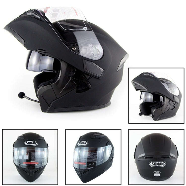 Soman 955 Skyeye Motorcycle Full / Open Face Bluetooth Helmet Headset Full Face, Supports Answer ...