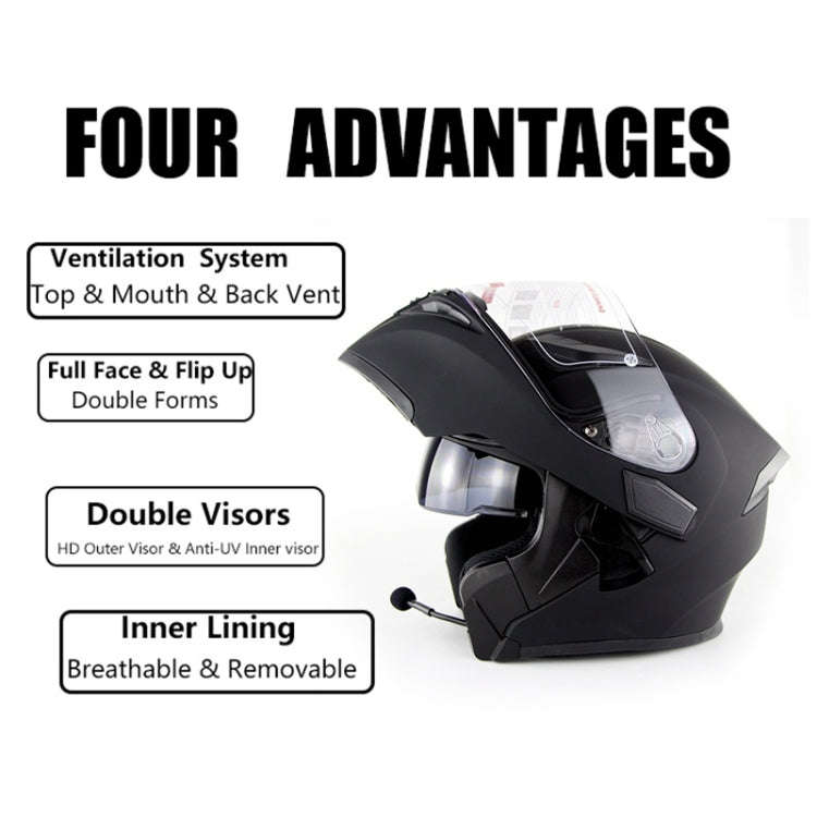 Soman 955 Skyeye Motorcycle Full / Open Face Bluetooth Helmet Headset Full Face, Supports Answer ...