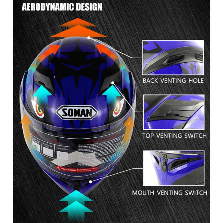 Soman 955 Skyeye Motorcycle Full / Open Face Bluetooth Helmet Headset Full Face, Supports Answer ...