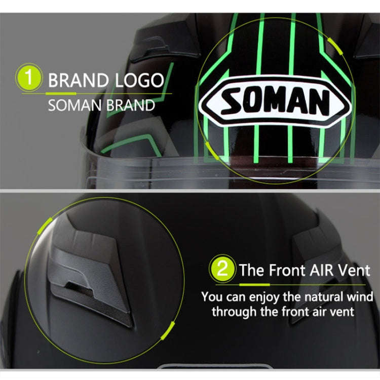 Soman 955 Skyeye Motorcycle Full / Open Face Bluetooth Helmet Headset Full Face, Supports Answer ...
