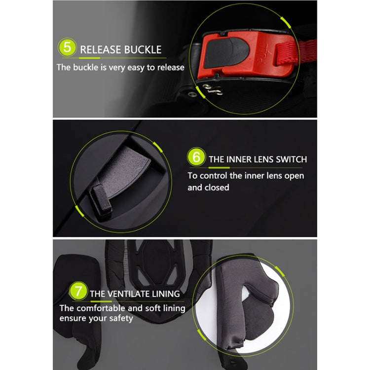Soman 955 Skyeye Motorcycle Full / Open Face Bluetooth Helmet Headset Full Face, Supports Answer ...