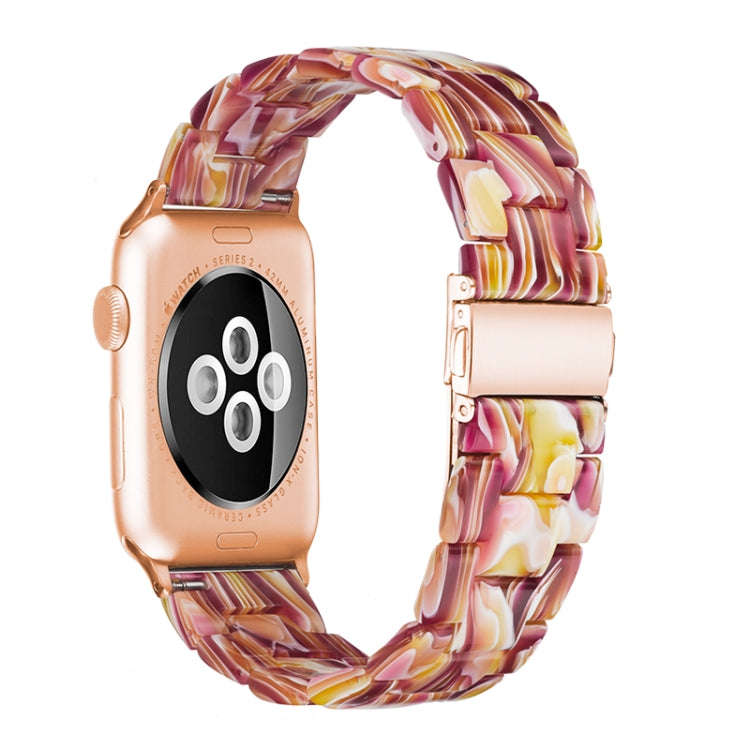 Simple Fashion Resin Watch Band for Apple Watch Series 5 & 4 40mm & Series 3 & 2 & 1 38mm(Red)
