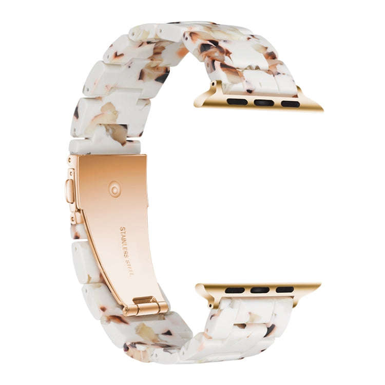 Simple Fashion Resin Watch Band for Apple Watch Series 5 & 4 40mm & Series 3 & 2 & 1 38mm(Nougat)