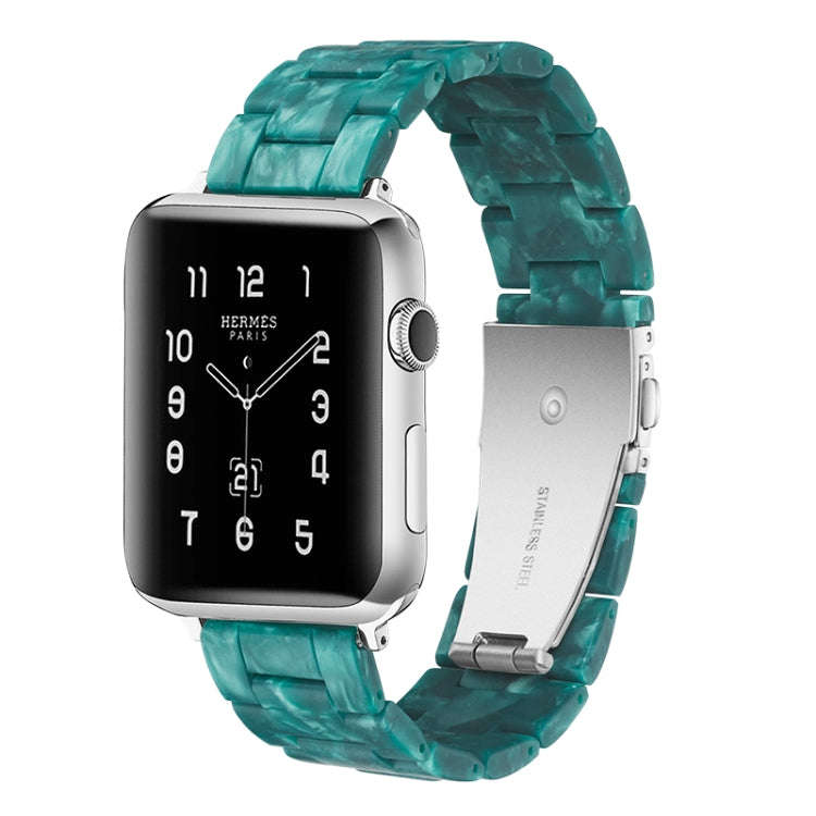 Simple Fashion Resin Watch Band for Apple Watch Series 5 & 4 40mm & Series 3 & 2 & 1 38mm(Dumb Gr...