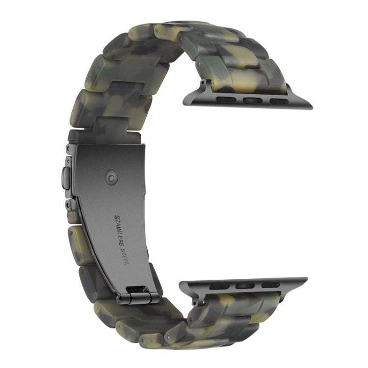 Simple Fashion Resin Watch Band for Apple Watch Series 5 & 4 40mm & Series 3 & 2 & 1 38mm(Dumb Ar...