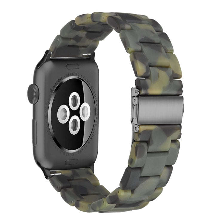 Simple Fashion Resin Watch Band for Apple Watch Series 5 & 4 40mm & Series 3 & 2 & 1 38mm(Dumb Ar...