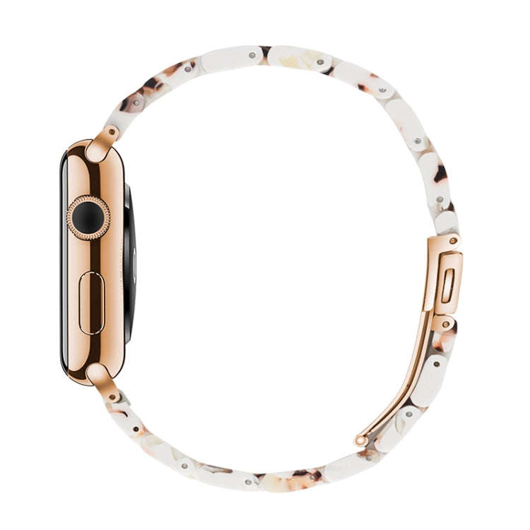 Simple Fashion Resin Watch Band for Apple Watch Series 5 & 4 44mm & Series 3 & 2 & 1 42mm(Nougat)