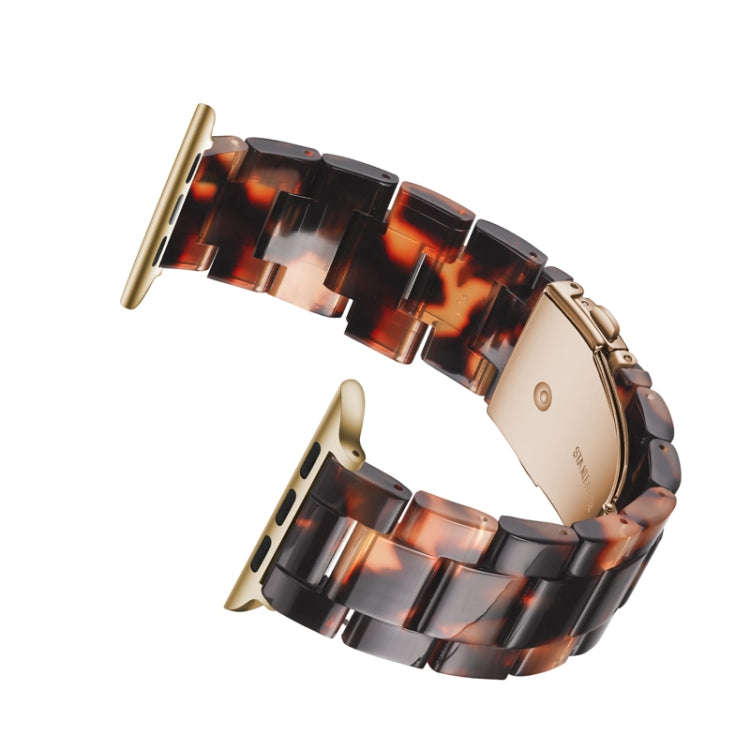 Simple Fashion Resin Watch Band for Apple Watch Series 5 & 4 44mm & Series 3 & 2 & 1 42mm(Tortois...