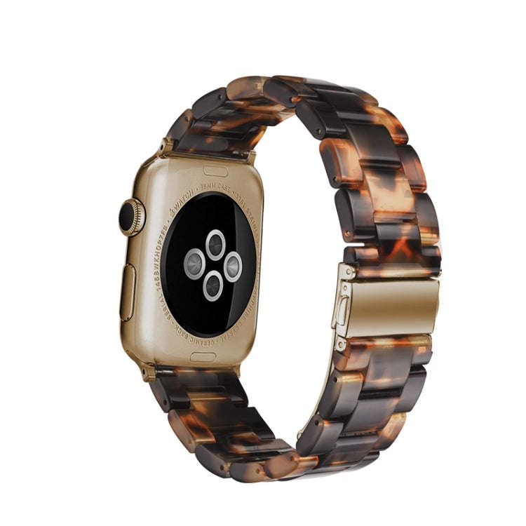 Simple Fashion Resin Watch Band for Apple Watch Series 5 & 4 44mm & Series 3 & 2 & 1 42mm(Tortois...