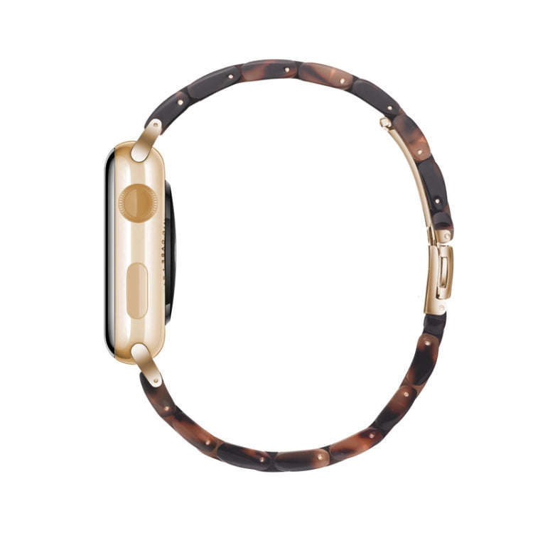 Simple Fashion Resin Watch Band for Apple Watch Series 5 & 4 44mm & Series 3 & 2 & 1 42mm(Tortois...