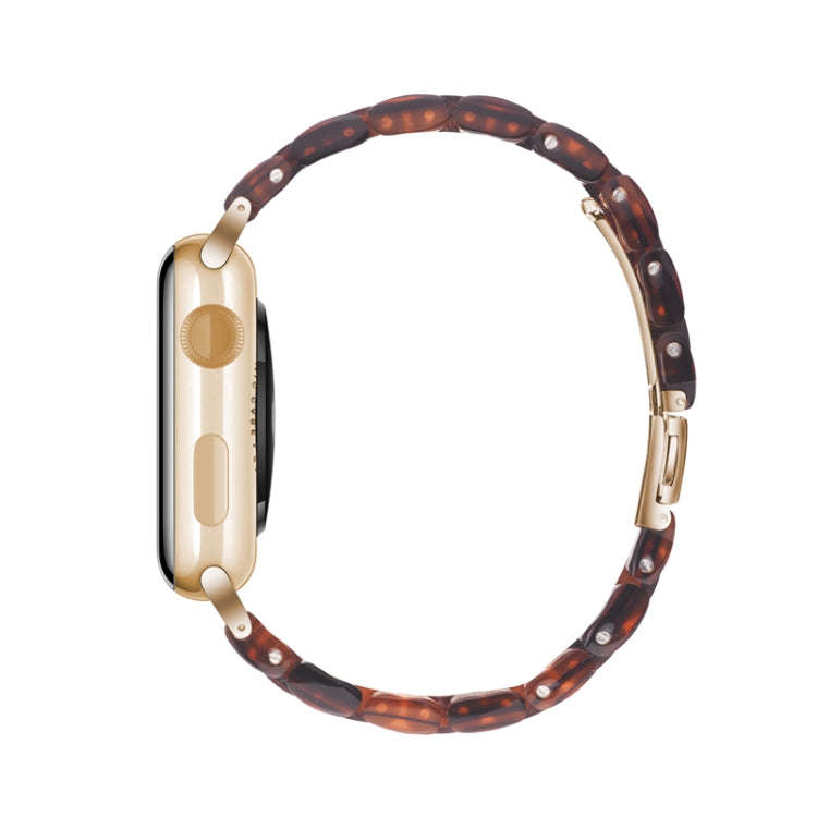 Simple Fashion Resin Watch Band for Apple Watch Series 5 & 4 44mm & Series 3 & 2 & 1 42mm(Dark Red)
