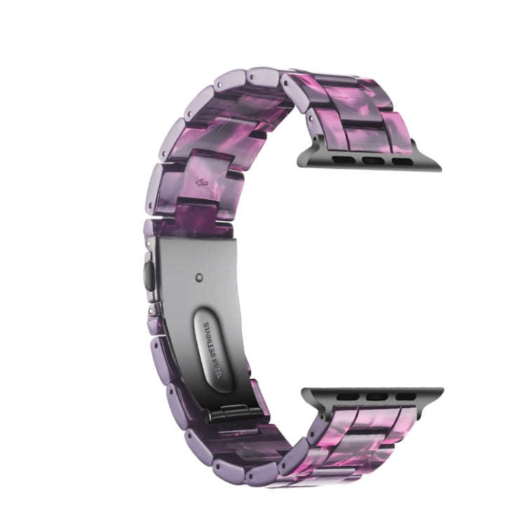 Simple Fashion Resin Watch Band for Apple Watch Series 5 & 4 44mm & Series 3 & 2 & 1 42mm(Purple)