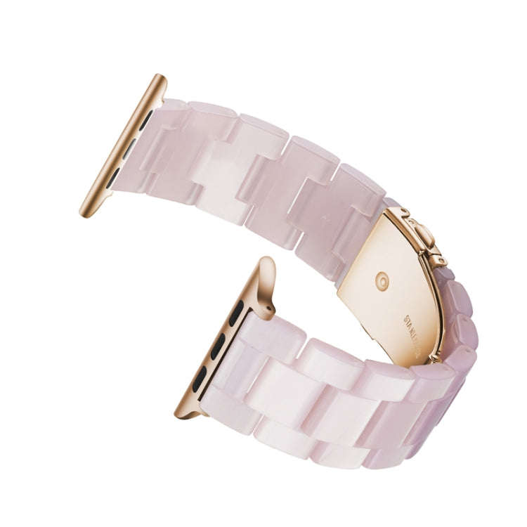 Simple Fashion Resin Watch Band for Apple Watch Series 5 & 4 40mm & Series 3 & 2 & 1 38mm(Pink)