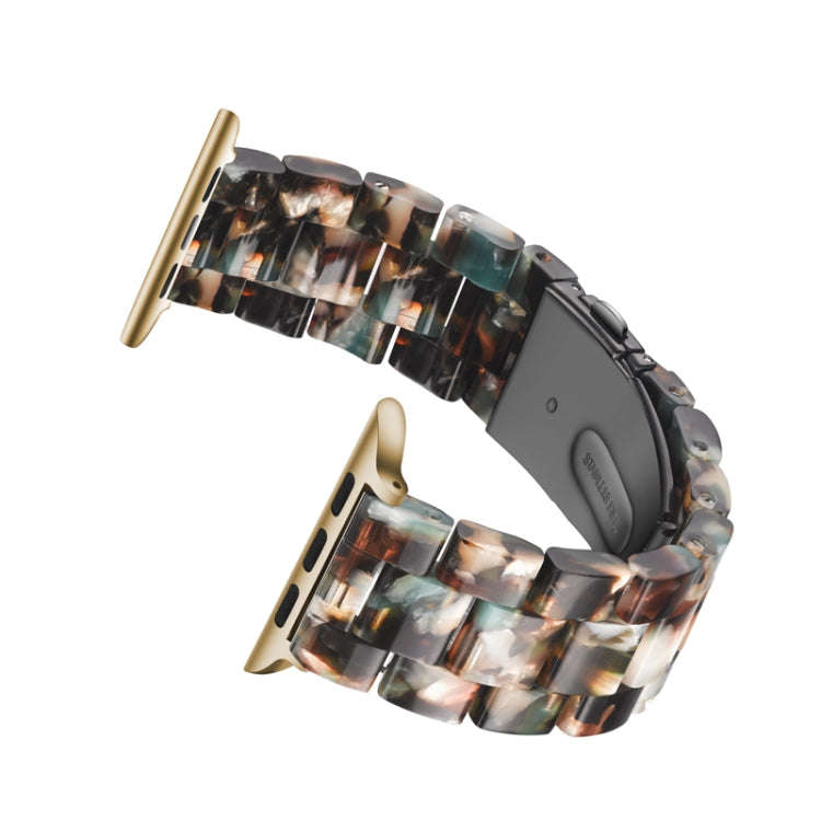 Simple Fashion Resin Watch Band for Apple Watch Series 5 & 4 40mm & Series 3 & 2 & 1 38mm(Blue Fl...