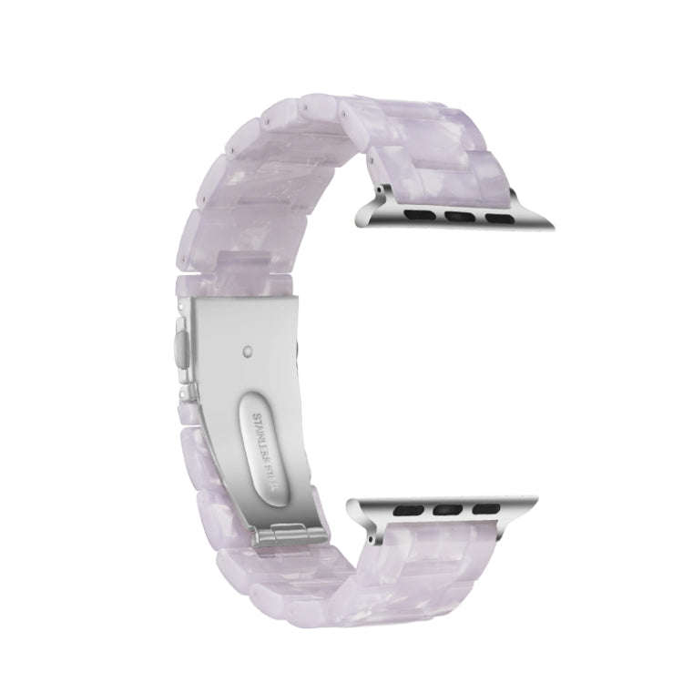 Simple Fashion Resin Watch Band for Apple Watch Series 5 & 4 40mm & Series 3 & 2 & 1 38mm(White)