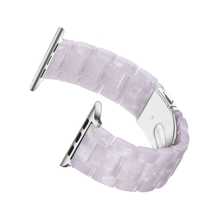 Simple Fashion Resin Watch Band for Apple Watch Series 5 & 4 40mm & Series 3 & 2 & 1 38mm(White)