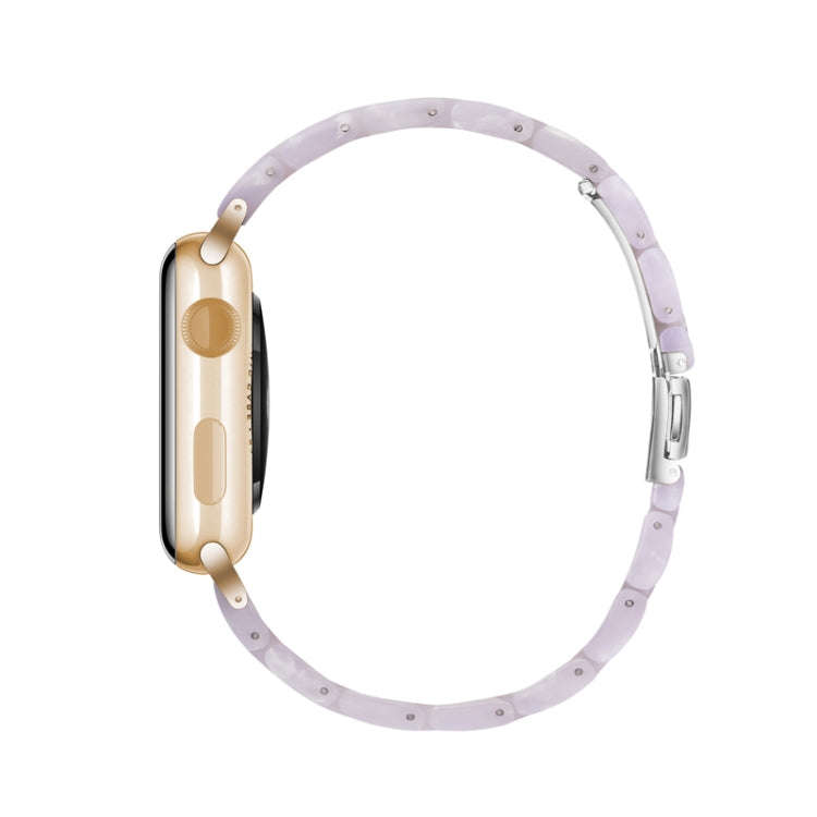 Simple Fashion Resin Watch Band for Apple Watch Series 5 & 4 40mm & Series 3 & 2 & 1 38mm(White)