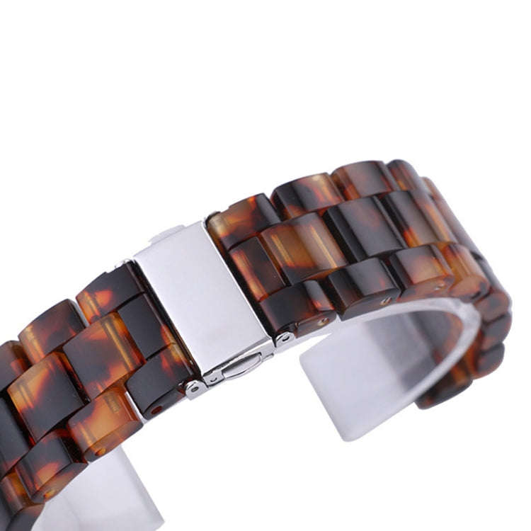 Tortoiseshell Pattern Simple Fashion Resin Watch Band for 20mm Connection Smart Watch