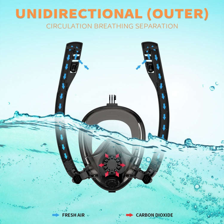 Water Sports Diving Equipment Full Dry Silicone Diving Mask Swimming Glasses for GoPro Hero11 Bla...