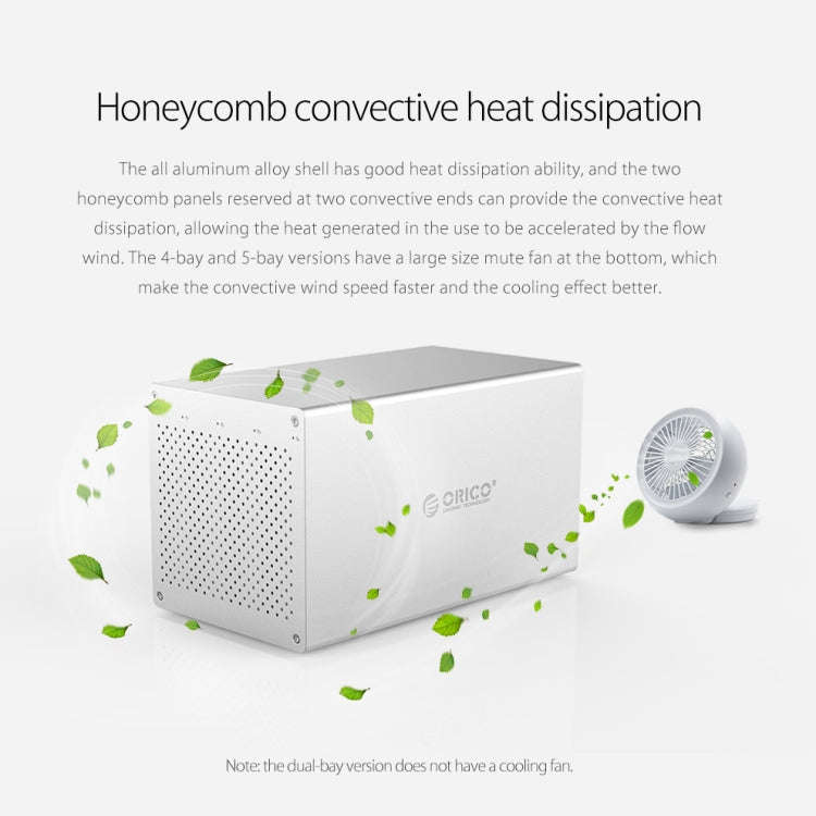ORICO Honeycomb Series WS200C3 SATA 3.5 inch USB 3.1 USB-C / Type-C Dual Bays Aluminum Alloy HDD ...