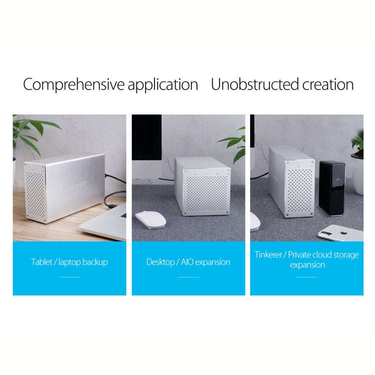 ORICO Honeycomb Series WS200C3 SATA 3.5 inch USB 3.1 USB-C / Type-C Dual Bays Aluminum Alloy HDD ...
