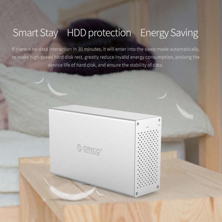 ORICO Honeycomb Series WS200RC3 SATA 3.5 inch USB 3.1 USB-C / Type-C Dual Bays Aluminum Alloy HDD...
