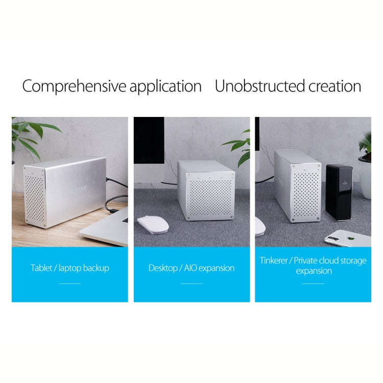 ORICO Honeycomb Series WS200RC3 SATA 3.5 inch USB 3.1 USB-C / Type-C Dual Bays Aluminum Alloy HDD...