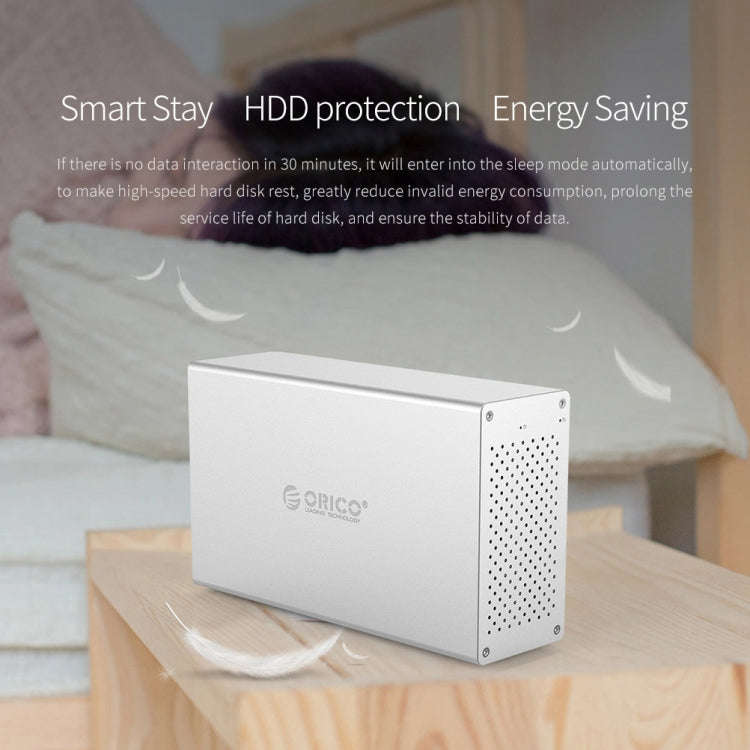 ORICO Honeycomb Series WS400C3 SATA 3.5 inch USB-C / Type-C 4 Bays Aluminum Alloy HDD / SSD Enclo...