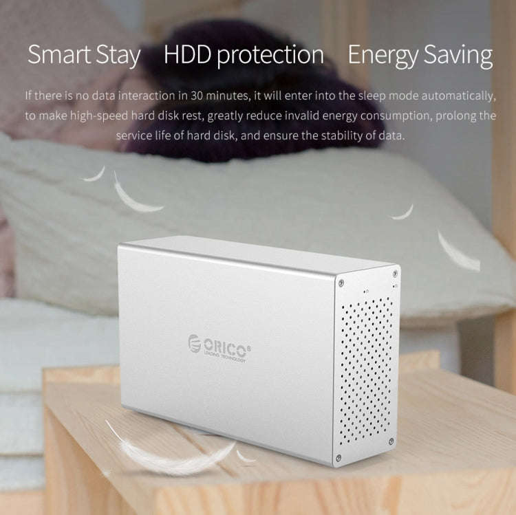 ORICO Honeycomb Series WS400U3 SATA 3.5 inch USB 3.0 4 Bays Aluminum Alloy HDD / SSD Enclosure, T...