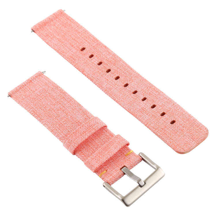 Simple Fashion Canvas Watch Band for Fitbit Versa / Versa 2(Coral)