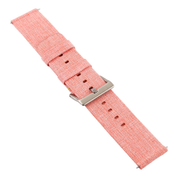 Simple Fashion Canvas Watch Band for Fitbit Versa / Versa 2(Coral)