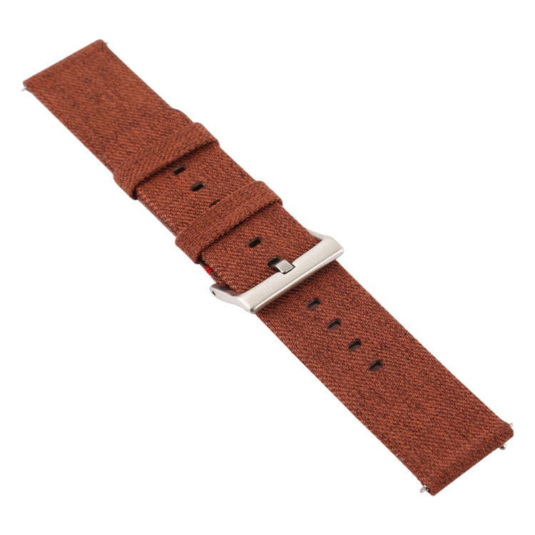 Simple Fashion Canvas Watch Band for Fitbit Versa / Versa 2(Brown)