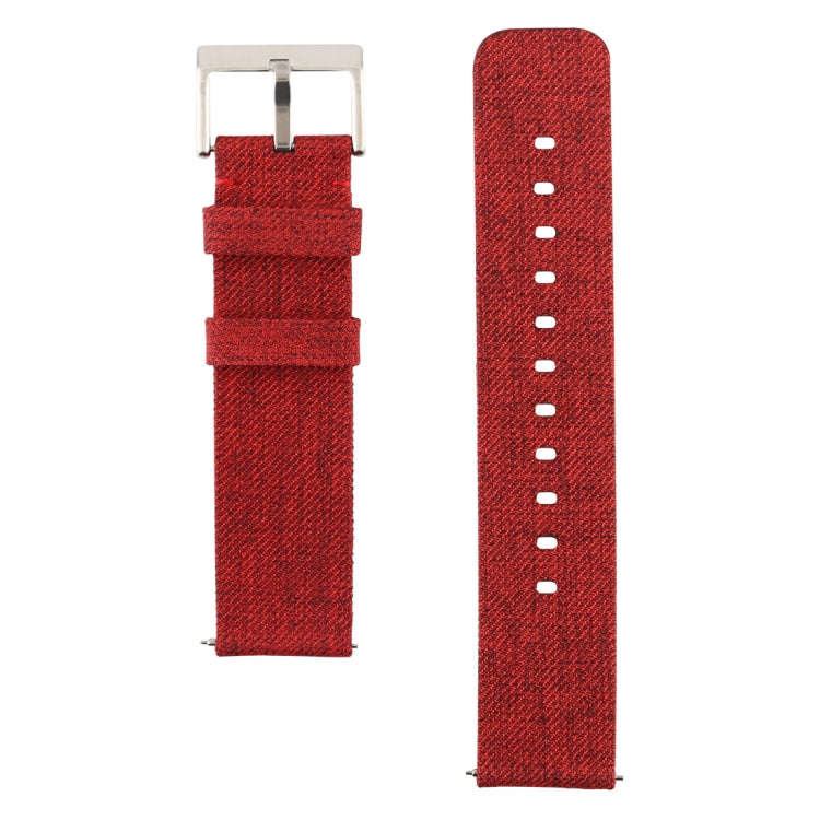 Simple Fashion Canvas Watch Band for Fitbit Versa / Versa 2(Dark Orange)