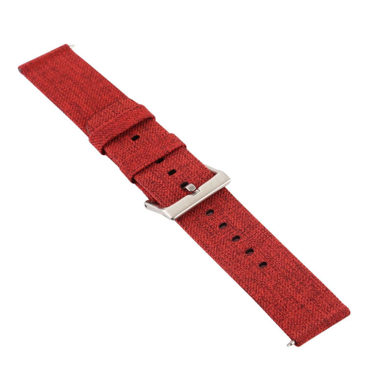 Simple Fashion Canvas Watch Band for Fitbit Versa / Versa 2(Dark Orange)