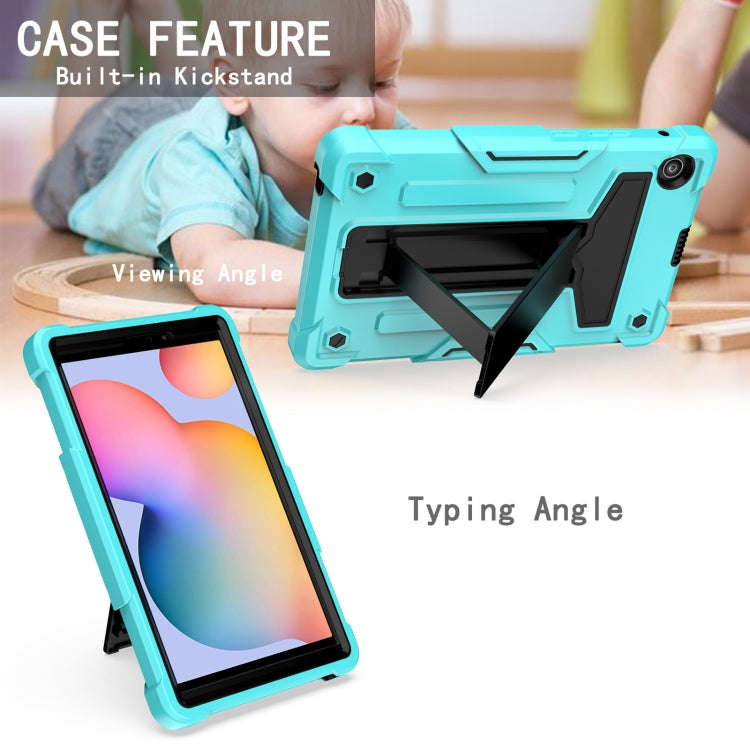 For Huawei MatePad T8 T-shaped Bracket Contrast Color Shockproof PC + Silicone Protective Case(Mi...