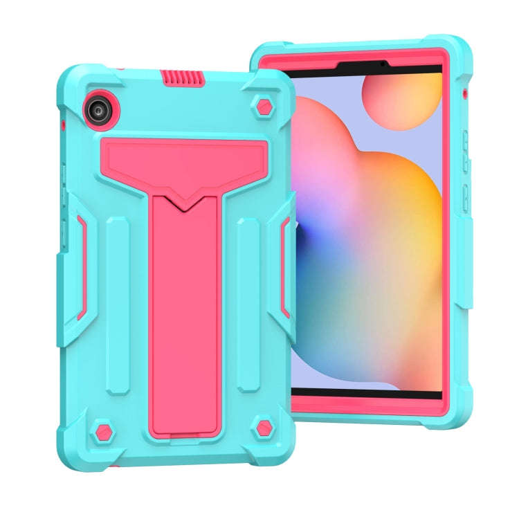 For Huawei MatePad T8 T-shaped Bracket Contrast Color Shockproof PC + Silicone Protective Case(Mi...