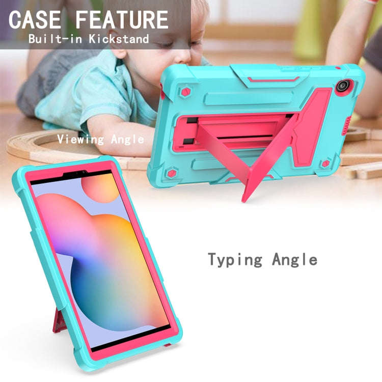 For Huawei MatePad T8 T-shaped Bracket Contrast Color Shockproof PC + Silicone Protective Case(Mi...