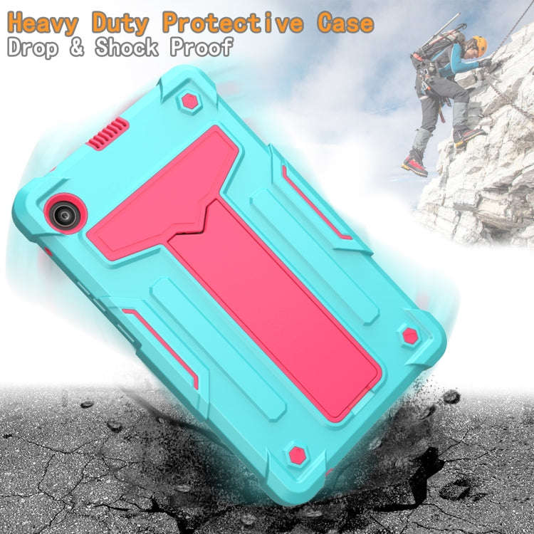 For Huawei MatePad T8 T-shaped Bracket Contrast Color Shockproof PC + Silicone Protective Case(Mi...