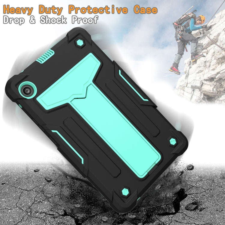 For Huawei MatePad T8 T-shaped Bracket Contrast Color Shockproof PC + Silicone Protective Case(Bl...