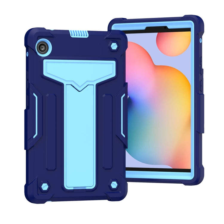 For Huawei MatePad T8 T-shaped Bracket Contrast Color Shockproof PC + Silicone Protective Case(Na...