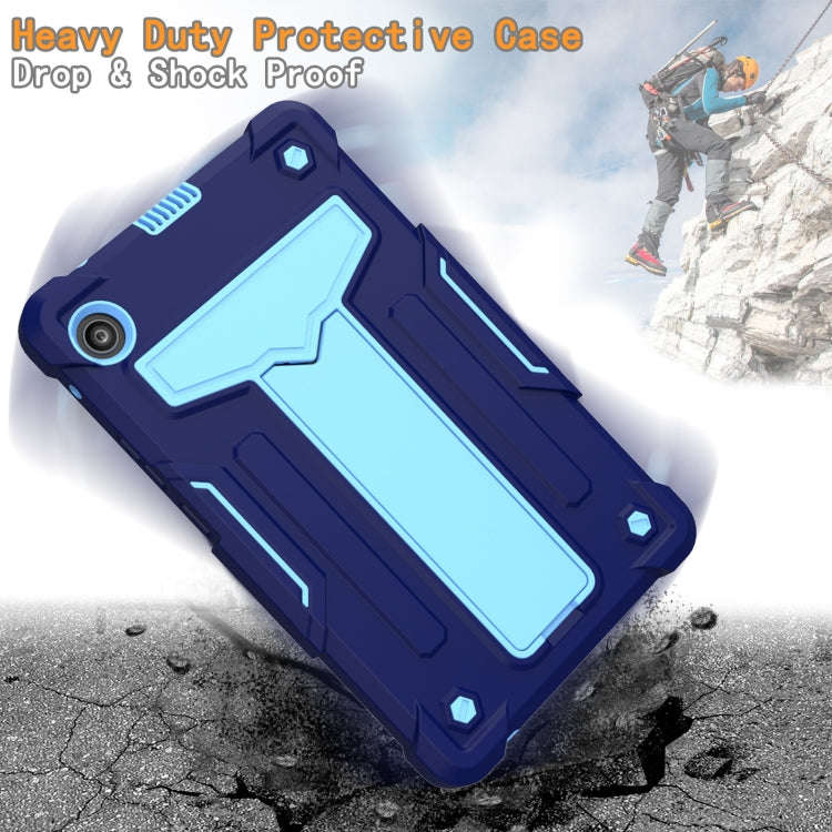 For Huawei MatePad T8 T-shaped Bracket Contrast Color Shockproof PC + Silicone Protective Case(Na...