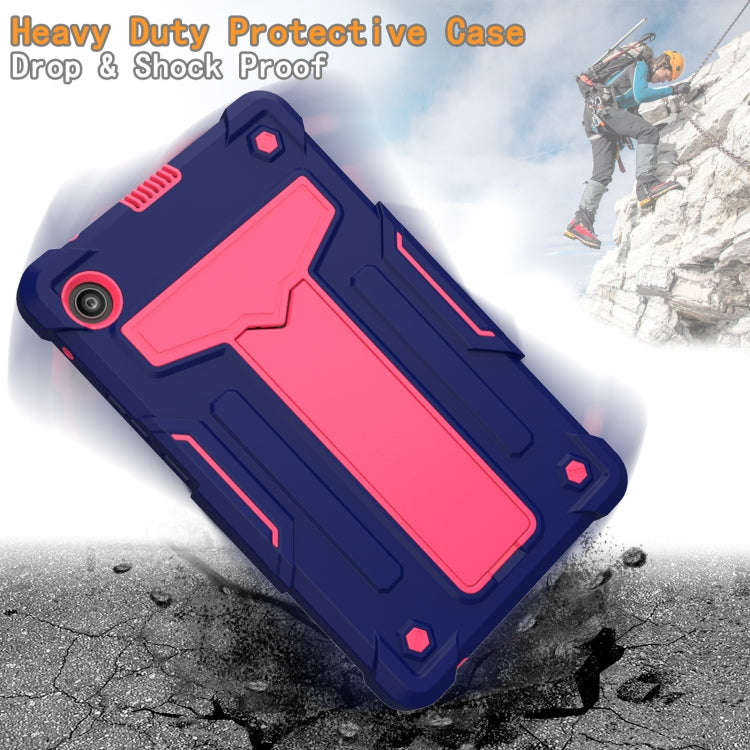 For Huawei MatePad T8 T-shaped Bracket Contrast Color Shockproof PC + Silicone Protective Case(Na...